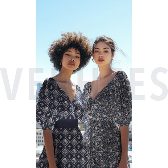 FINE POPLIN DIGITAL FLOWERS OFF-WHITE #7