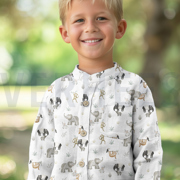 FINE POPLIN DIGITAL SAFARI ANIMALS OFF-WHITE (thumbnail) #7