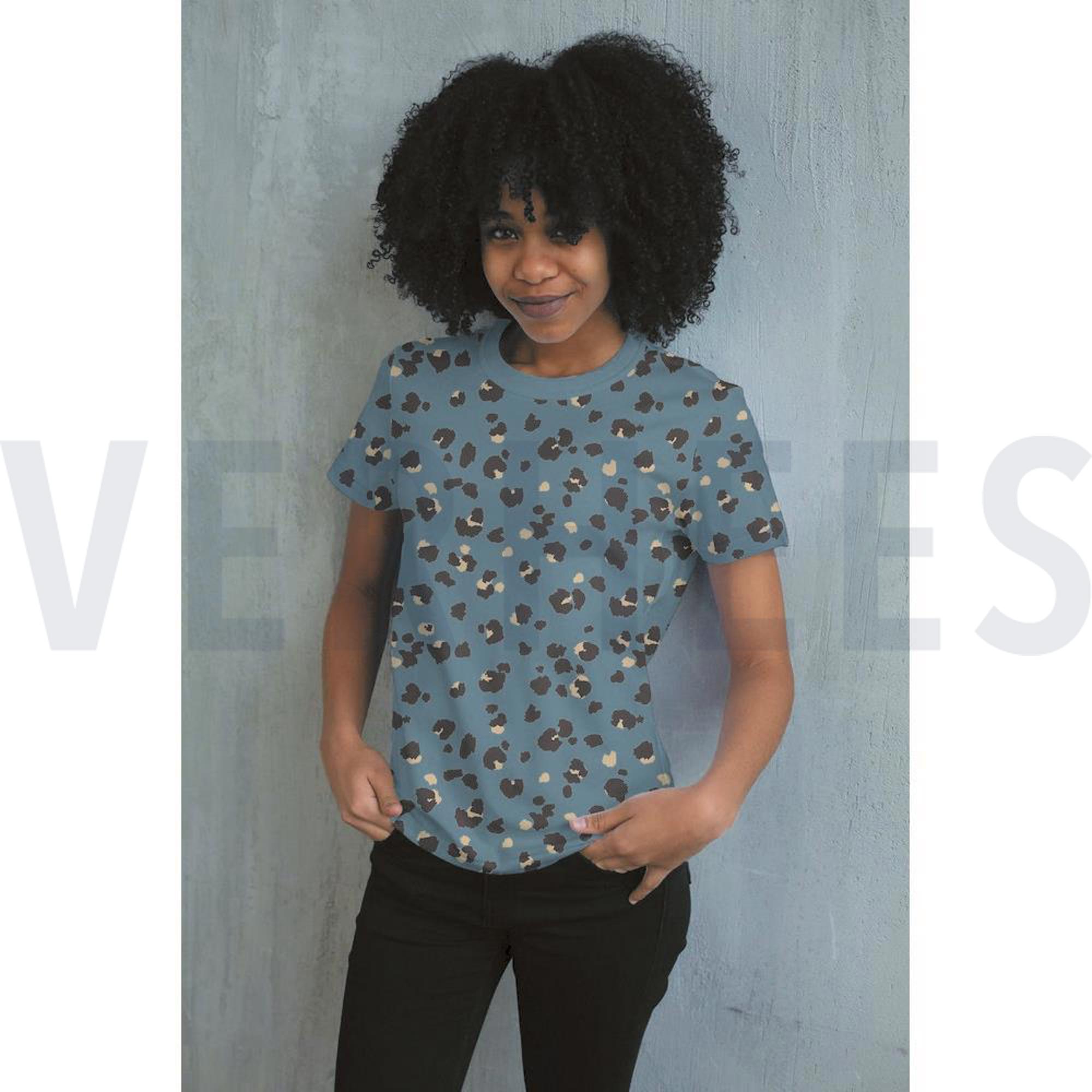 BAMBOO COTTON JERSEY ANIMAL PRINT BLUE SHADOW (high resolution) #7