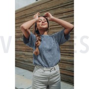 BAMBOO COTTON JERSEY FLOWERS JEANS (thumbnail) #7