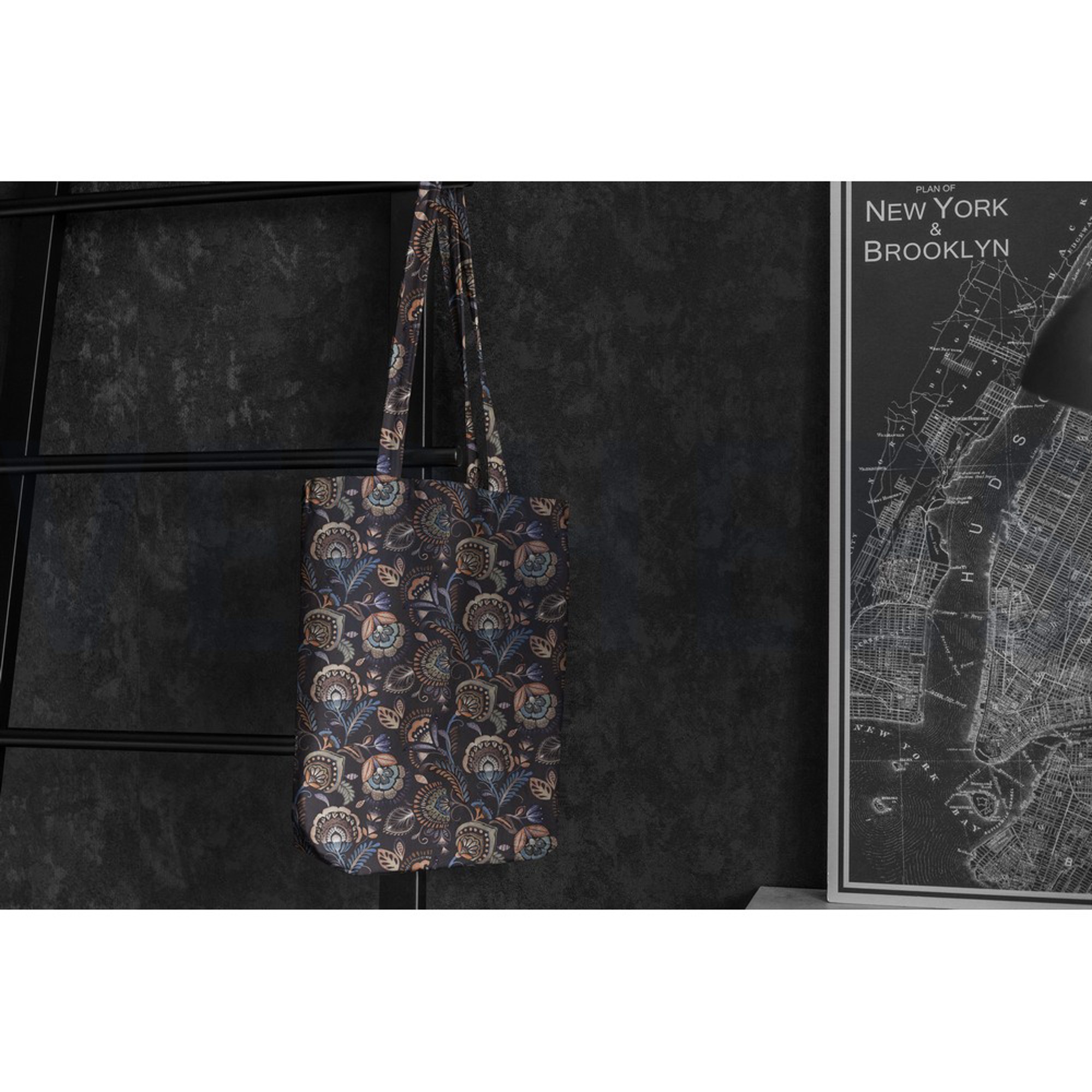 CANVAS DIGITAL PAISLEY DARK GREY (high resolution) #7