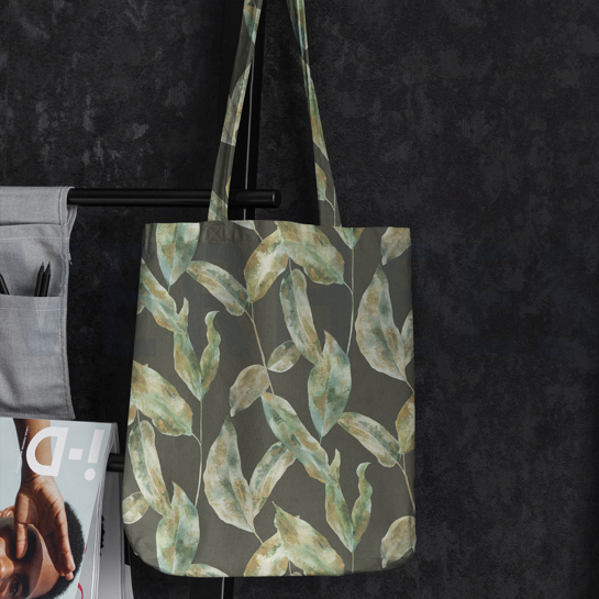 CANVAS DIGITAL BLÄTTER GEBROCHEN WEISS #7