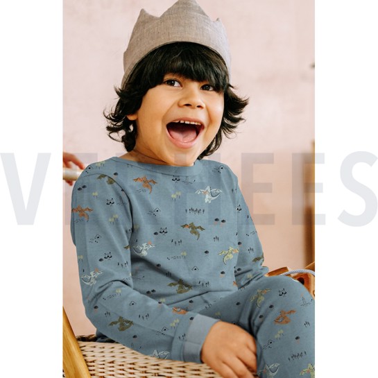 JERSEY MELANGE NEON DRACHEN SCHATTENBLAU #7