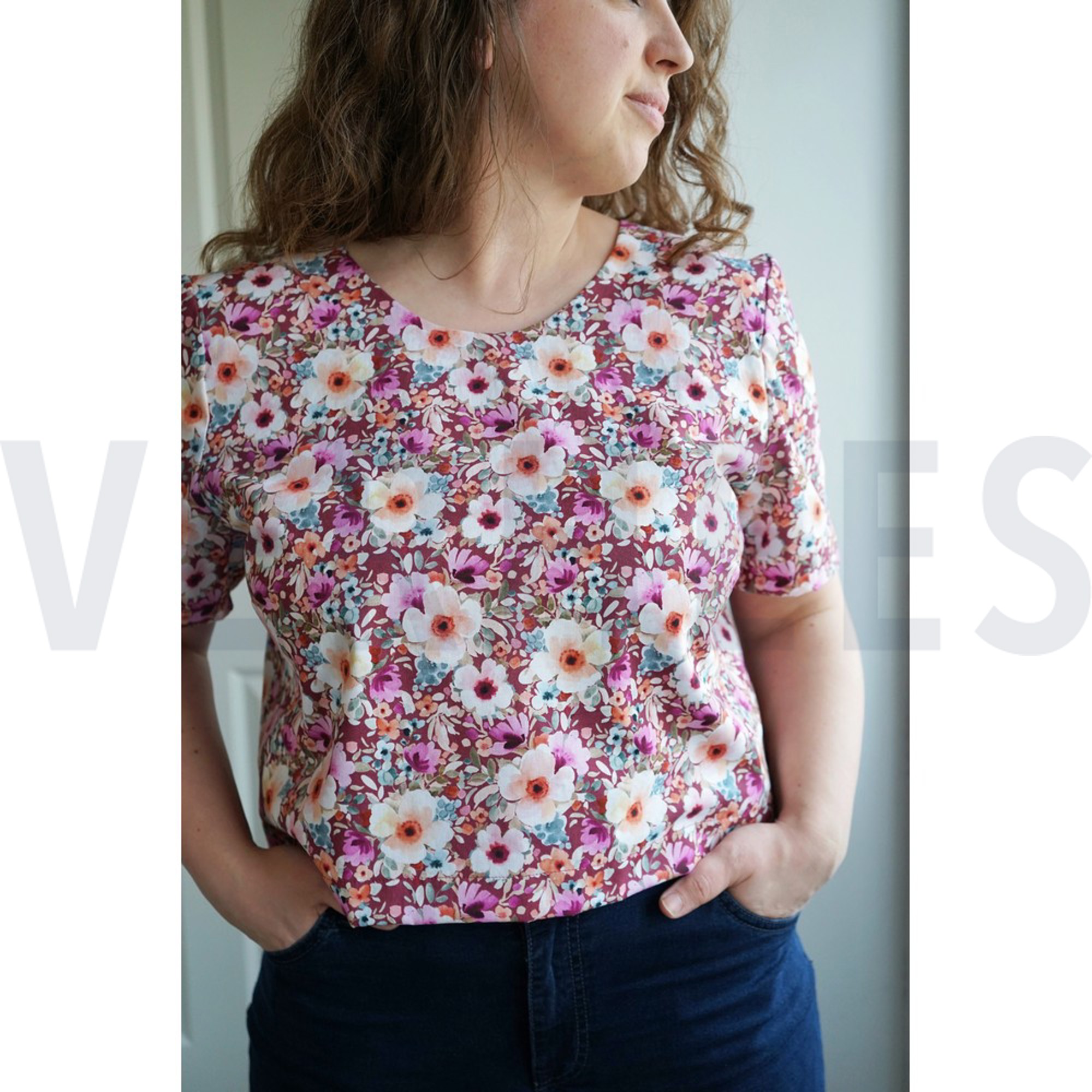 POPLIN DIGITAL FLOWERS MAUVE (high resolution) #7