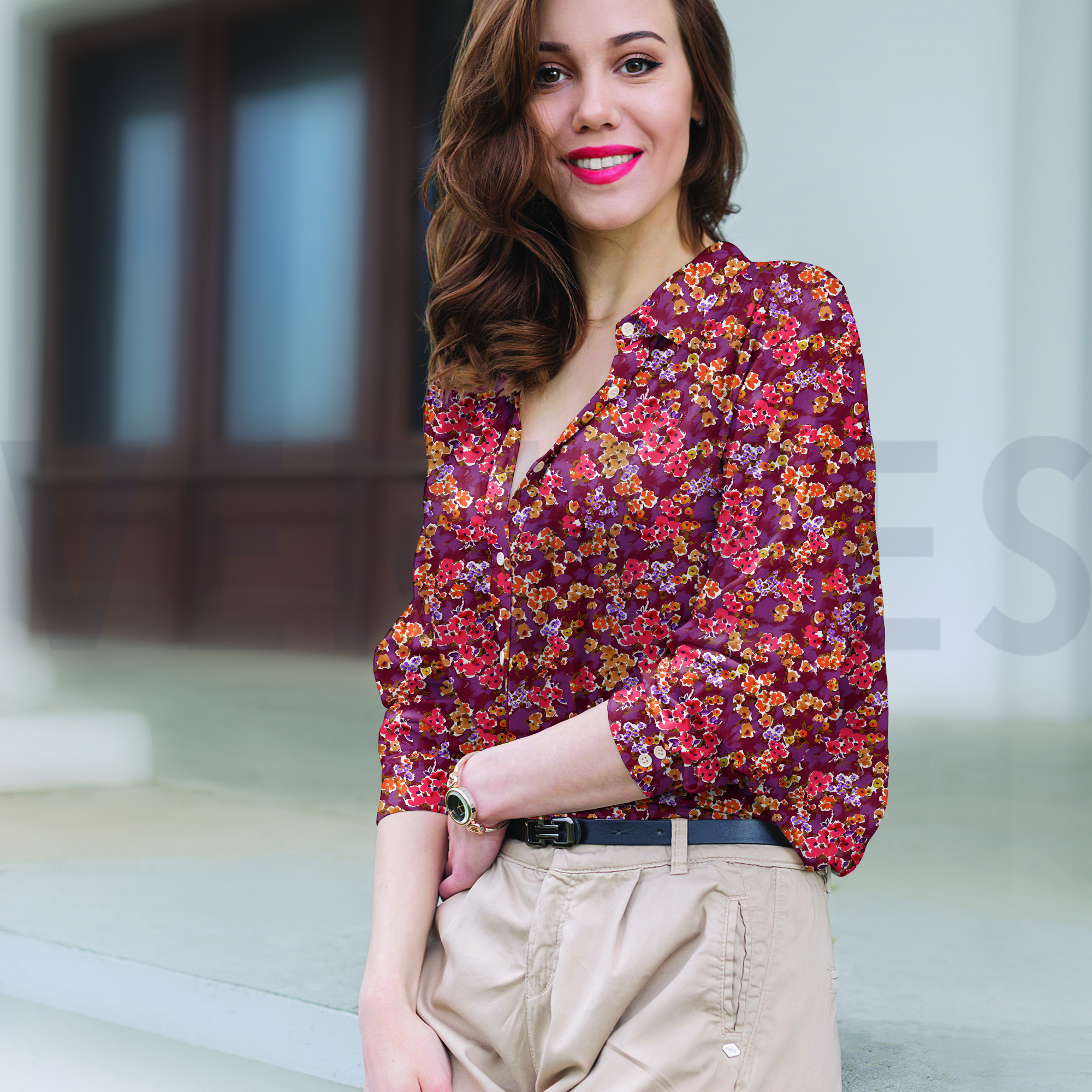 VISCOSE LUREX DIGITAL SMALL FLOWERS PETROL (high resolution) #7