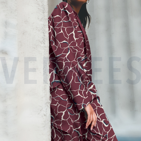 VISKOSE ROSELLA STRETCH BLUMEN SCHWARZ #7