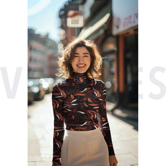 VISCOSE JERSEY FLOWERS DARK MAUVE #7