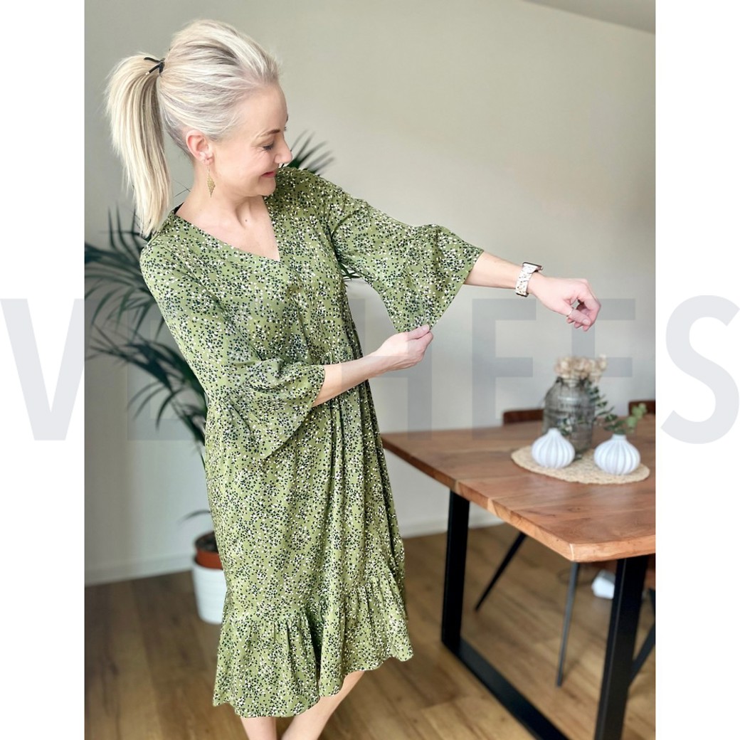 ROSELLA STRETCH DOTS MOSS GREEN #7