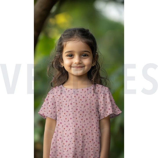 DOUBLE GAUZE FLOWERS LIGHT PINK #7