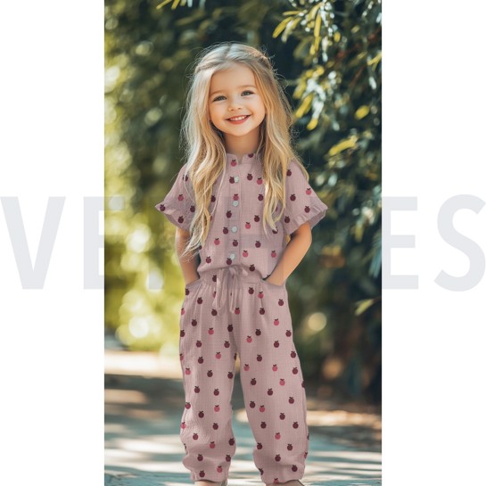 DOUBLE GAUZE FRUITS SOFT ROSE #7