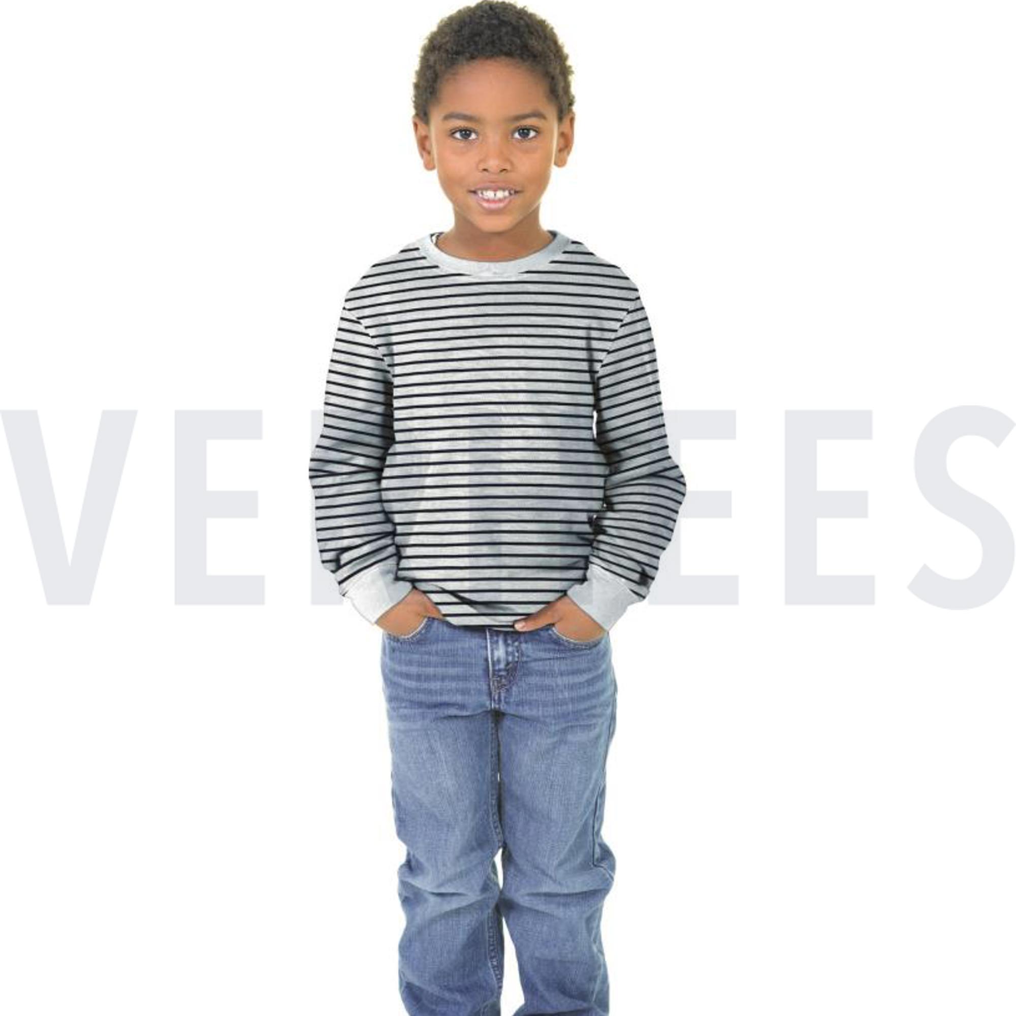 FRENCH TERRY STRIPE ECRU/NAVY (high resolution) #7