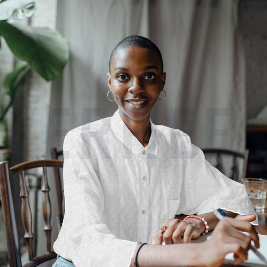 KATOEN EMBROIDERY TWEEZIJDS GOLF WIT #7