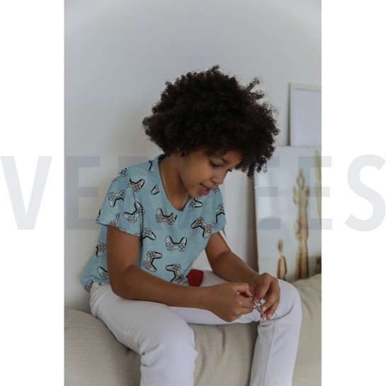 JERSEY MELANGE GAMECONTROLLERS SMOKE BLUE #7