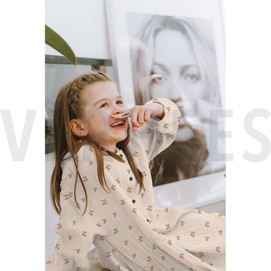 DOUBLE GAUZE SINAASAPPELS JEANSBLAUW #7