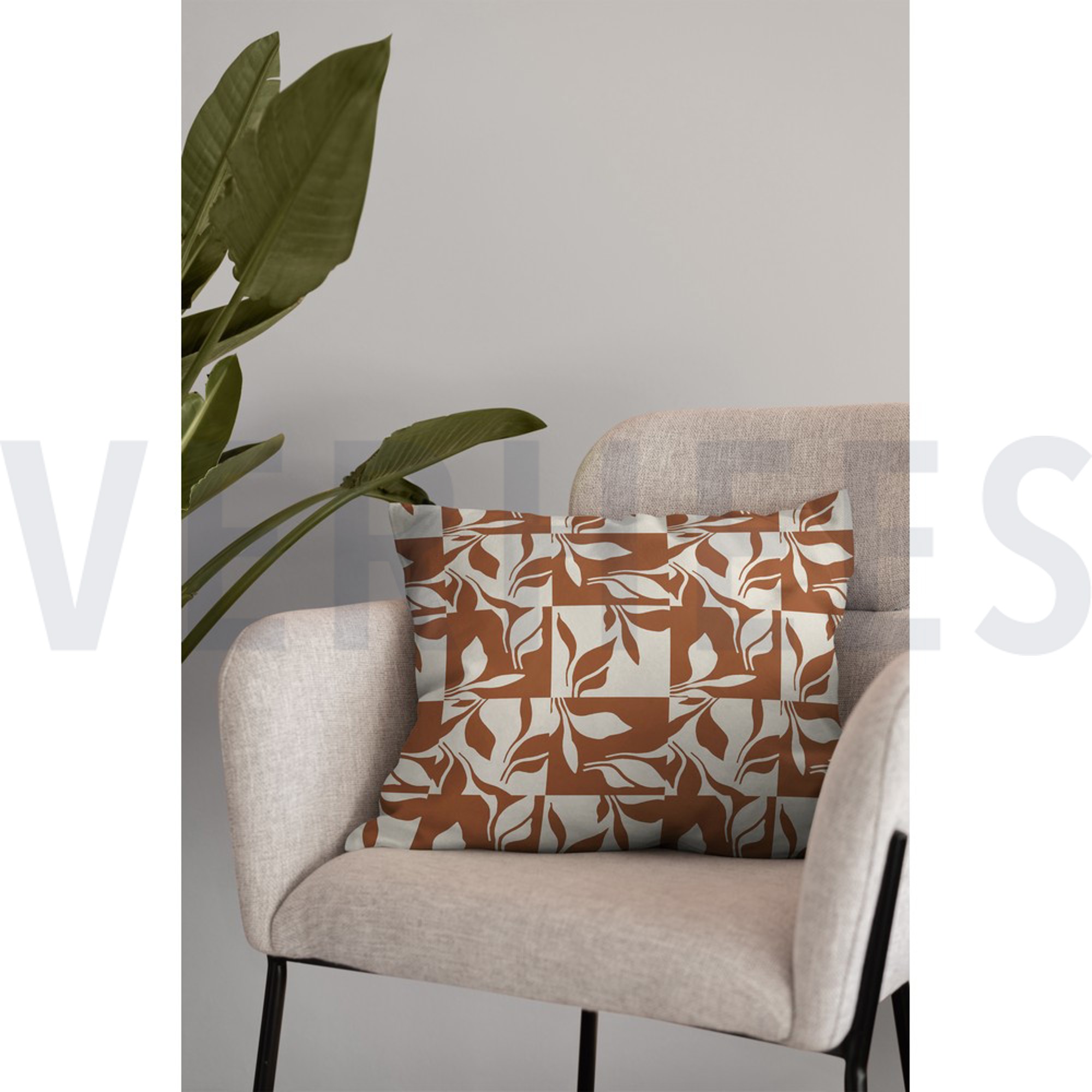 CANVAS ABSTRACT LEAVES FOREST GREEN (high resolution) #7
