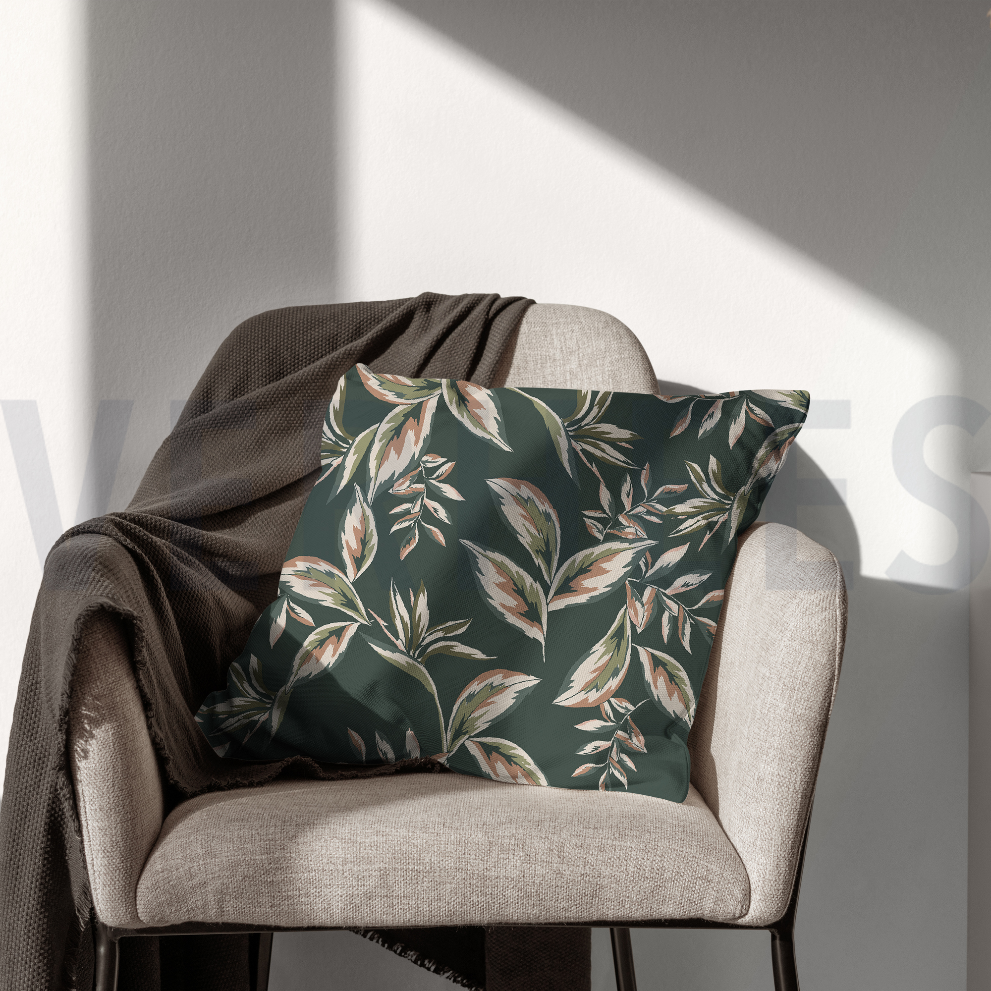 CANVAS LEAVES DARK GREEN (high resolution) #7