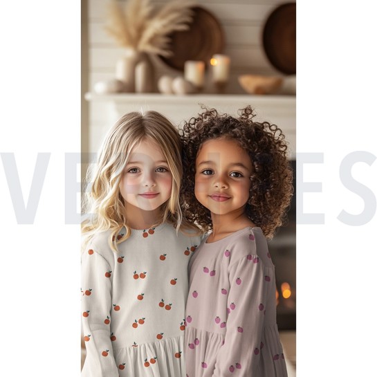 JERSEY GOTS FRUITS LIGHT MAUVE #7