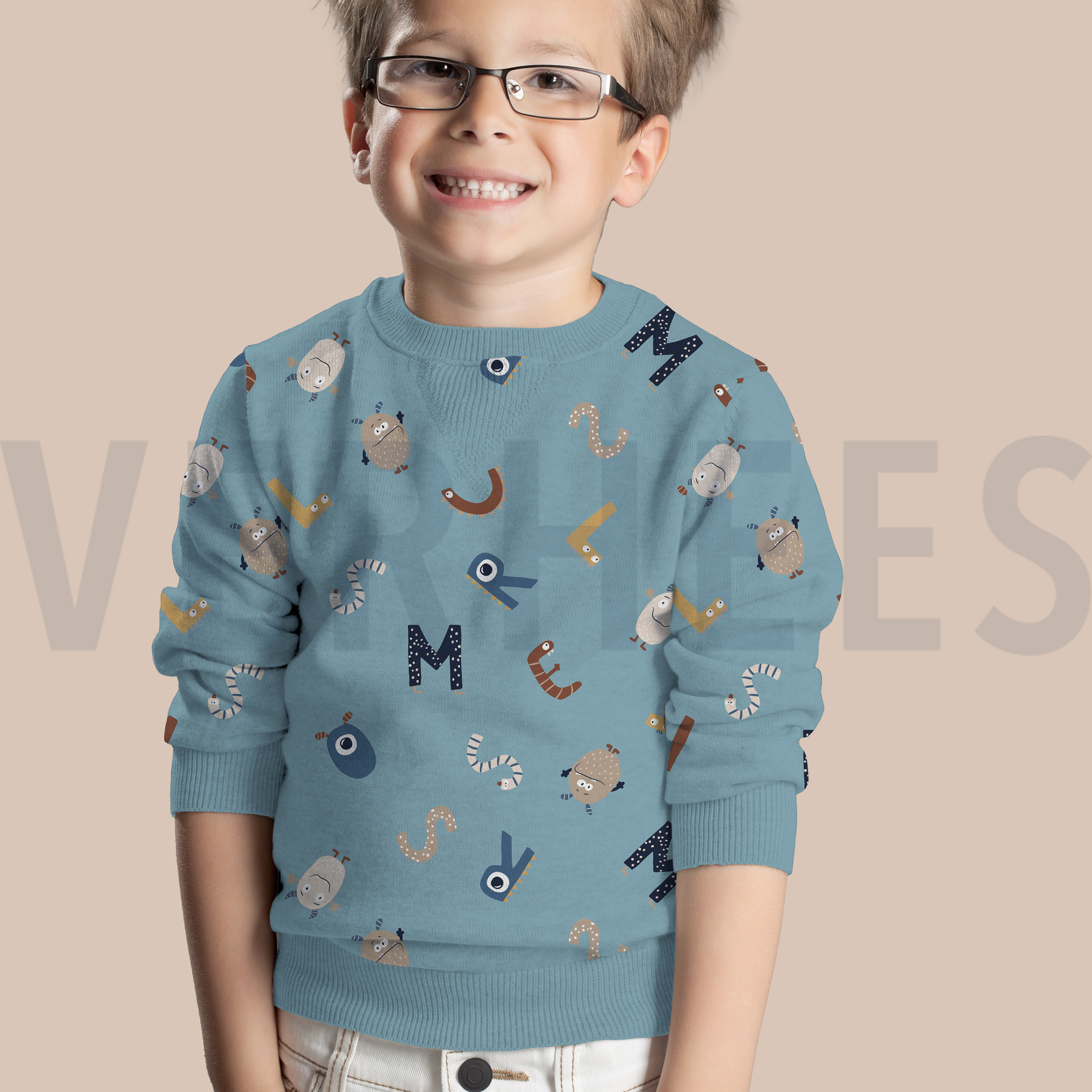 JERSEY MELANGE COOL MONSTERS ANTHRACITE MELANGE (high resolution) #7