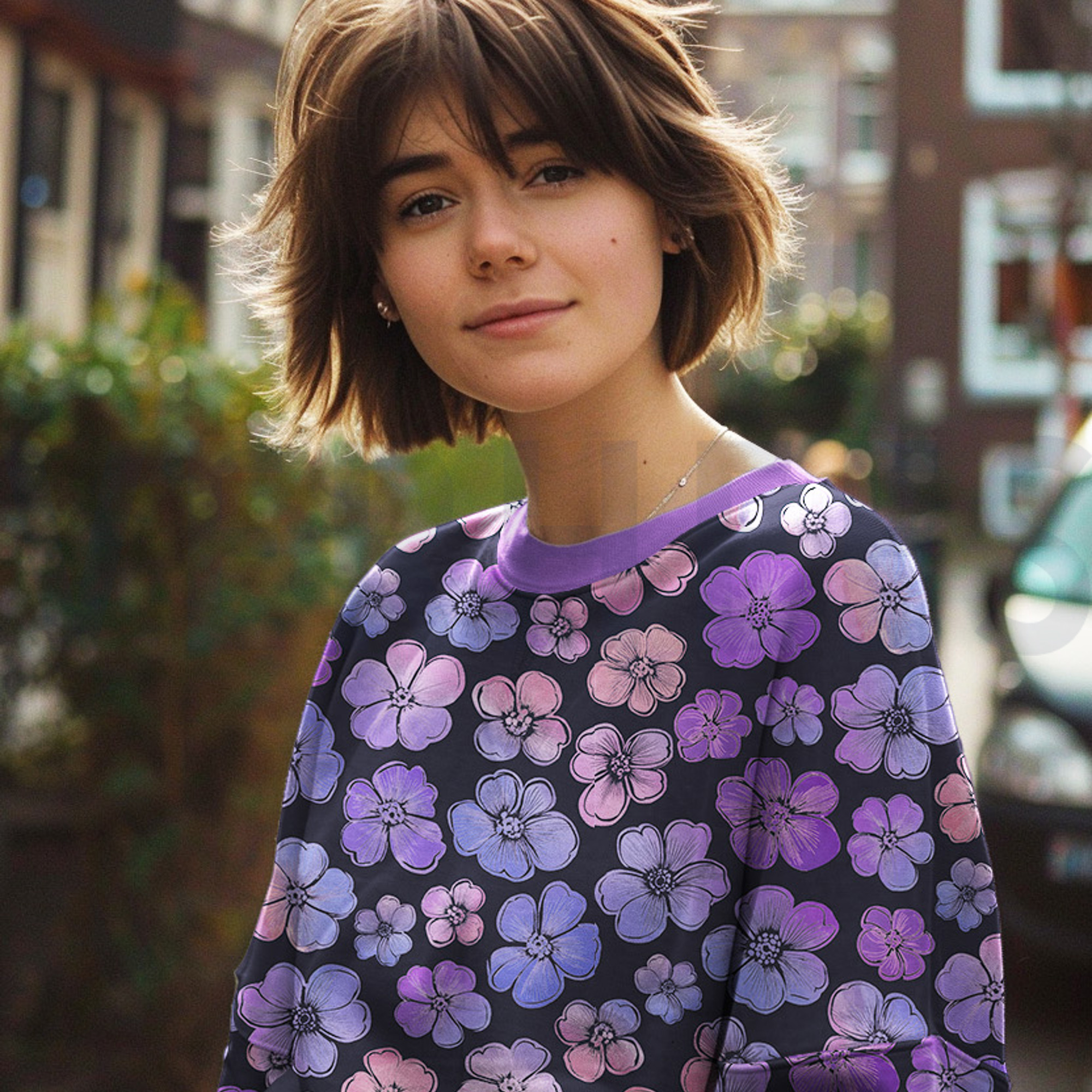 FRENCH TERRY DIGITAL FLOWERS NAVY (high resolution) #7