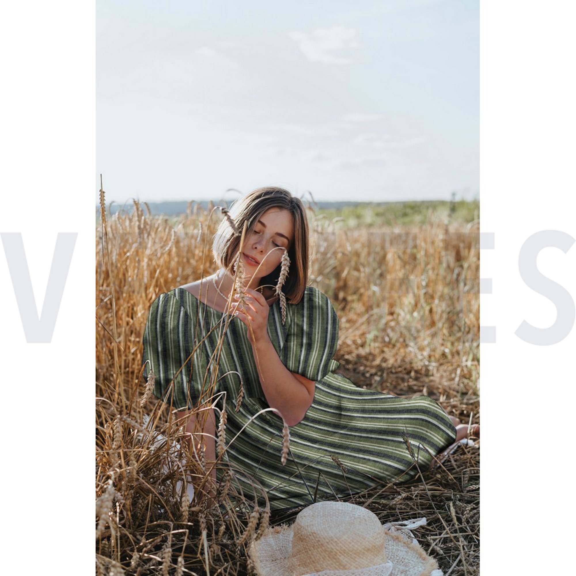 LINEN YARN DYED STRIPE RUST (high resolution) #7