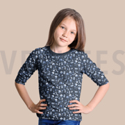 JERSEY DIGITAL FLOWERS WHITE/ MAUVE (thumbnail) #7