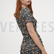 RIB JERSEY DIGITAL FLOWERS NAVY (thumbnail) #7