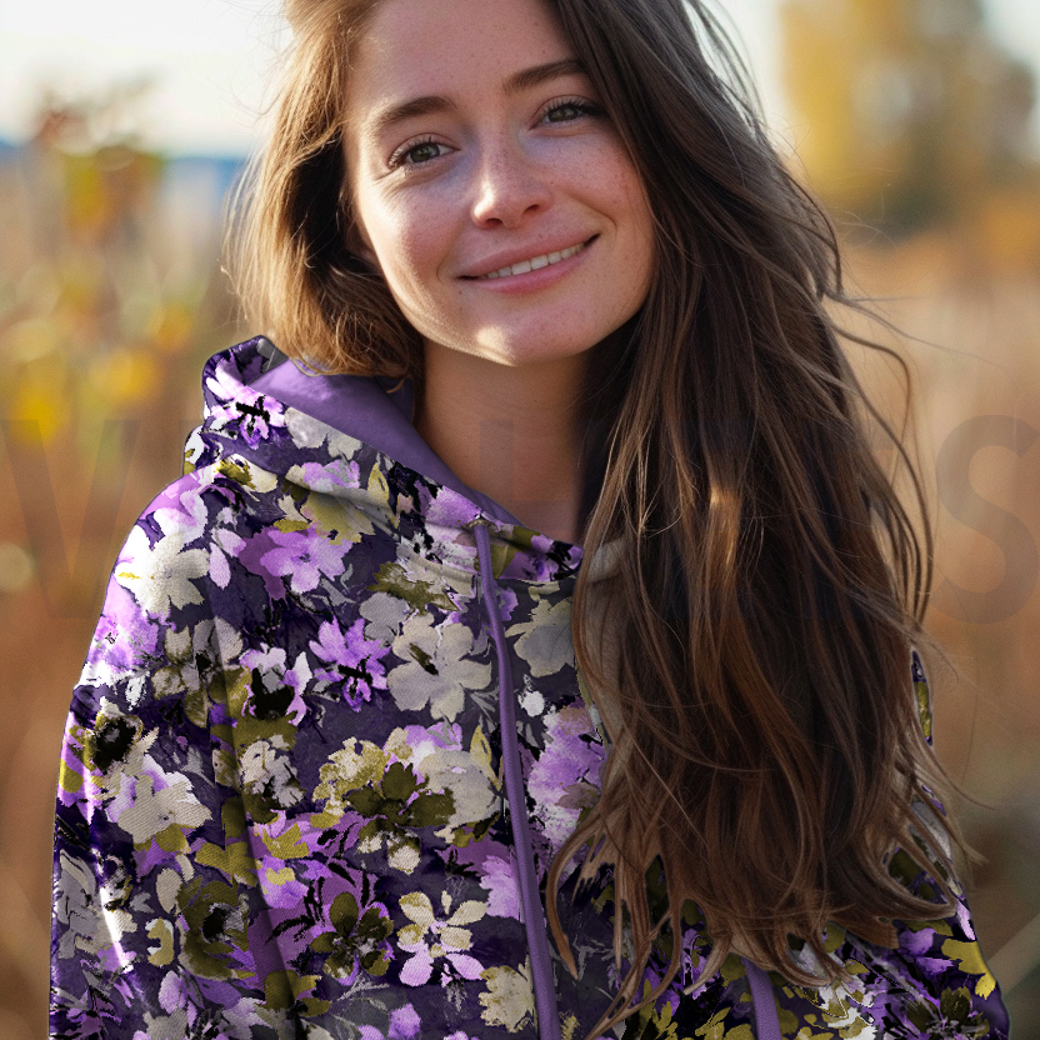 SWEAT DIGITAL FLOWERS PURPLE #7