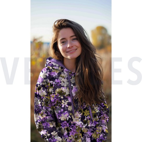 SWEAT DIGITAL FLOWERS PURPLE #7