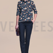 BAMBOO COTTON JERSEY FLOWERS BLACK (thumbnail) #7