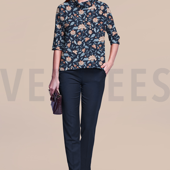 BAMBOE KATOEN JERSEY BLOEMEN ZWART #7