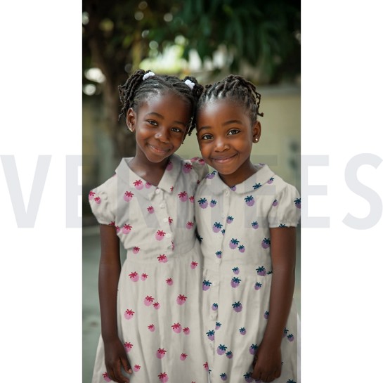 POPLIN GOTS NATURAL BERRIES NATURAL/ FUCHSIA #7