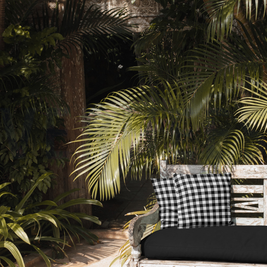 CANVAS WATERPROOF CHECKS GREY #7