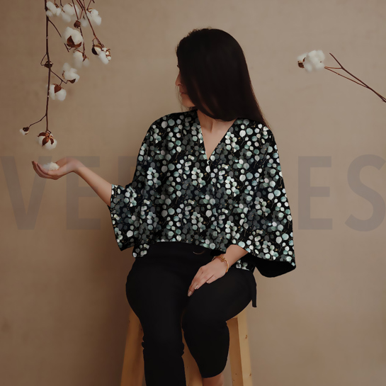 VISCOSE RADIANCE DIGITAAL EUCALYPTUS ZWART #7