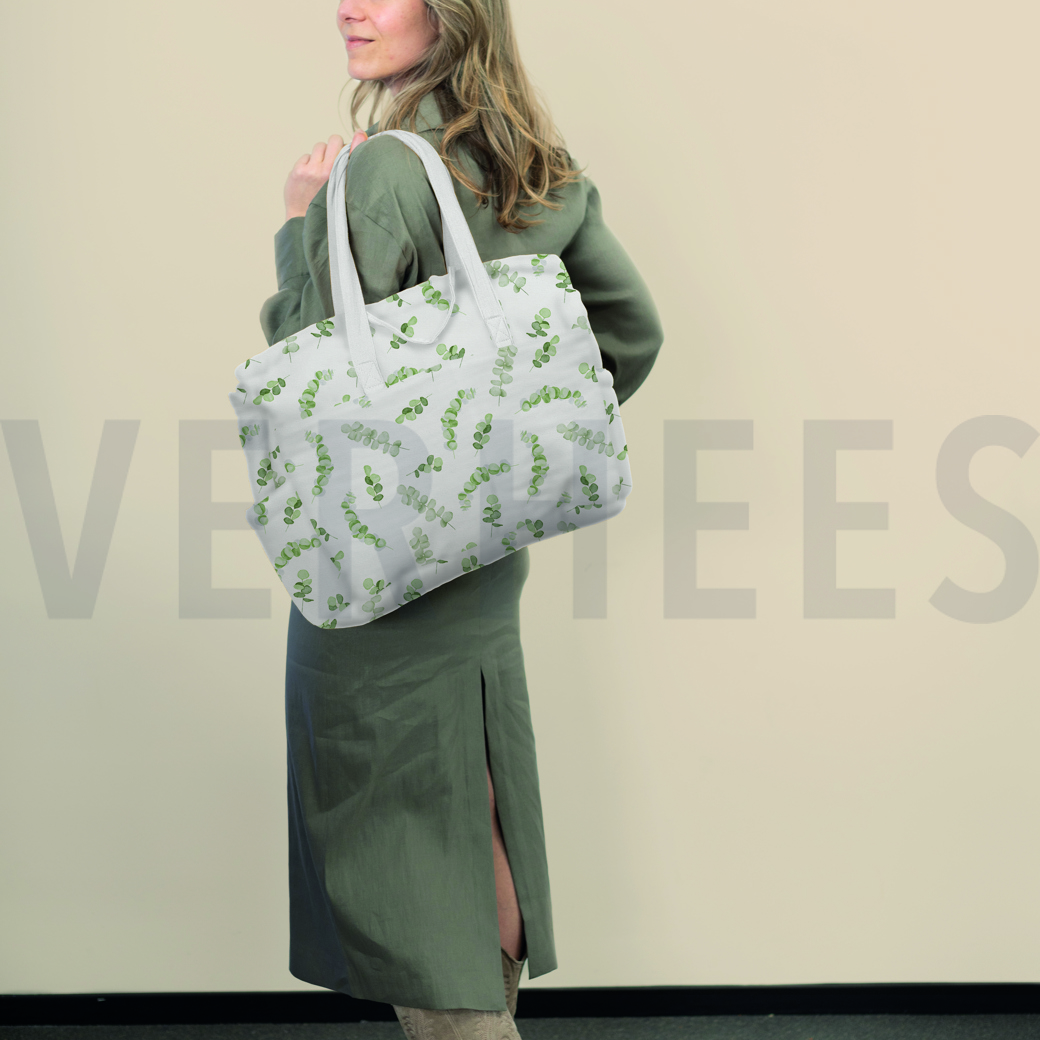 CANVAS DIGITAL EUCALYPTUS WHITE/ GREEN #7