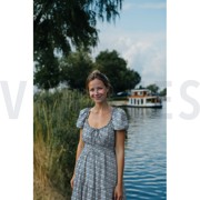 HANDCRAFTED BLOCK-PRINTED COTTON FLOWERS LILAC (thumbnail) #7