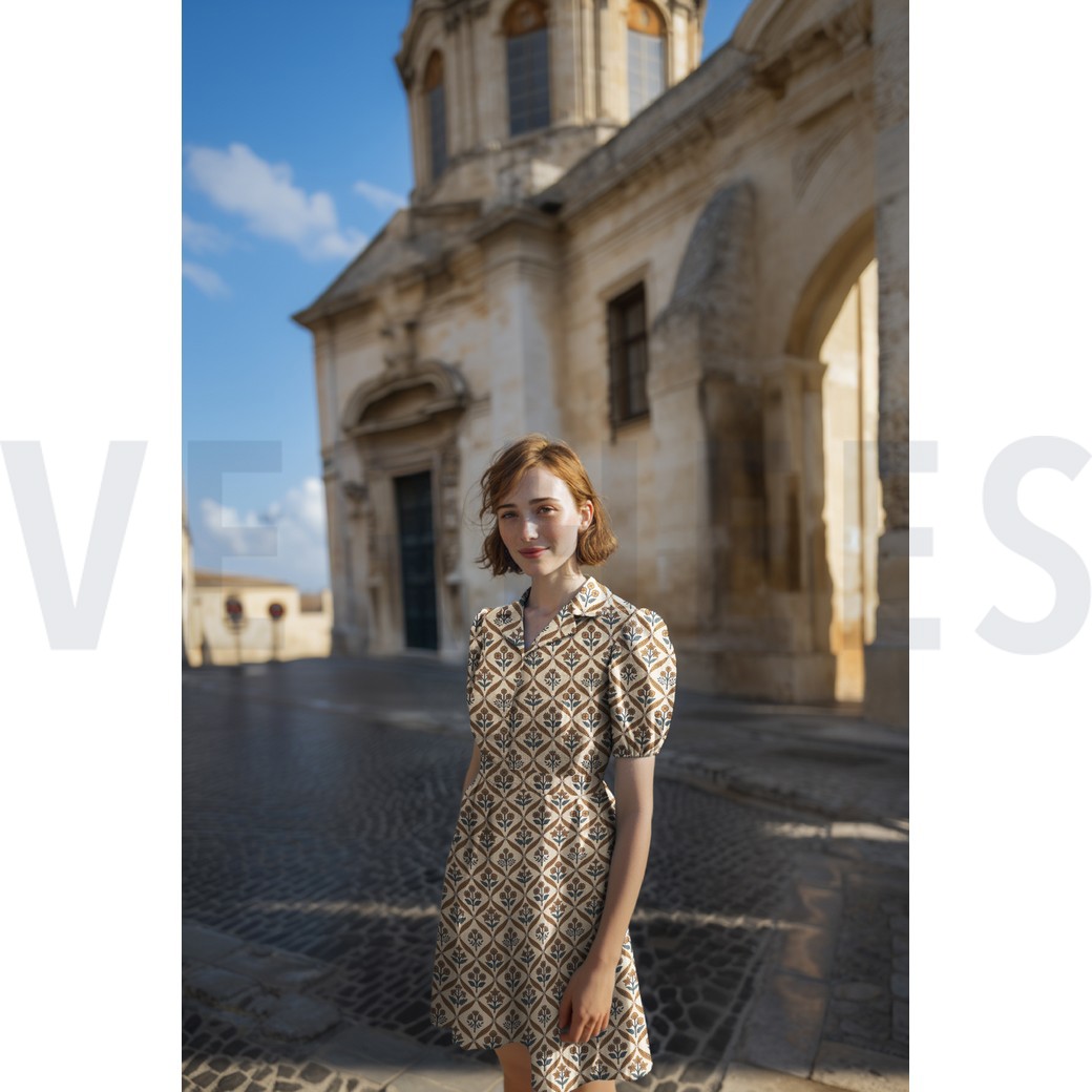 HANDCRAFTED BLOCK-PRINTED COTTON FLOWERS WHITE #7