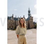 HANDCRAFTED BLOCK-PRINTED COTTON GEOMETRIC OCHRE (thumbnail) #7