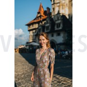 HANDCRAFTED BLOCK-PRINTED COTTON FLOWERS CORAL (thumbnail) #7