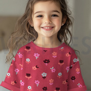 WAFFLE JERSEY FLOWERS NAVY (thumbnail) #7
