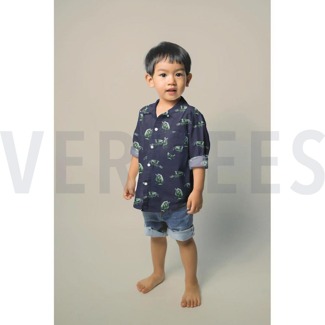 POPLIN DRAGON NAVY #7