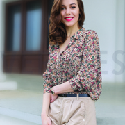 VISCOSE LUREX FLOWERS NAVY (thumbnail) #7