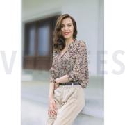 VISCOSE LUREX FLOWERS NAVY (thumbnail) #7