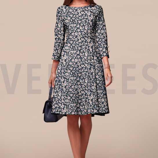 VISCOSE ROSELLA STRETCH BLOEMEN LICHT LILA #7