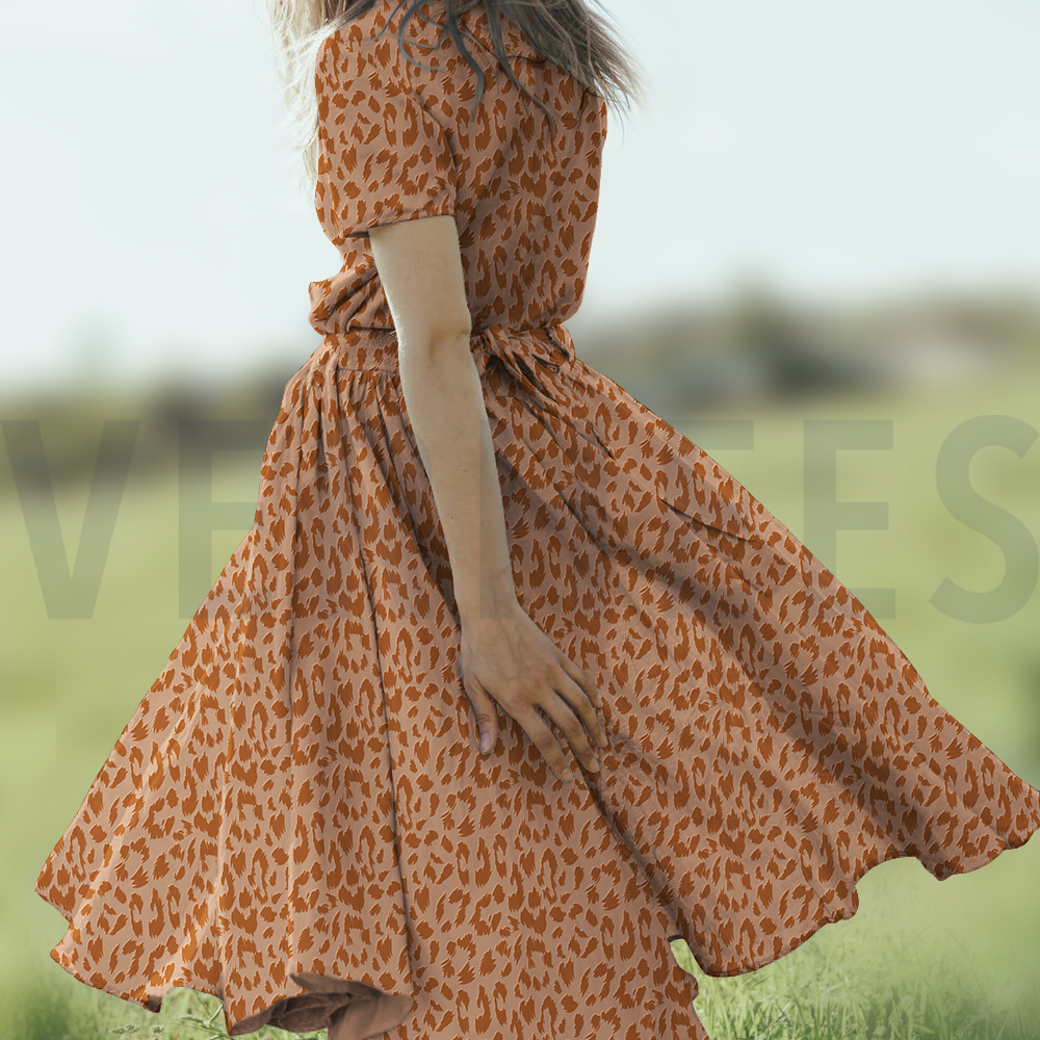 LINEN VISCOSE WASHED ANIMAL SKIN SAND #7