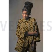 LINEN VISCOSE WASHED DOTS TAUPE (thumbnail) #7