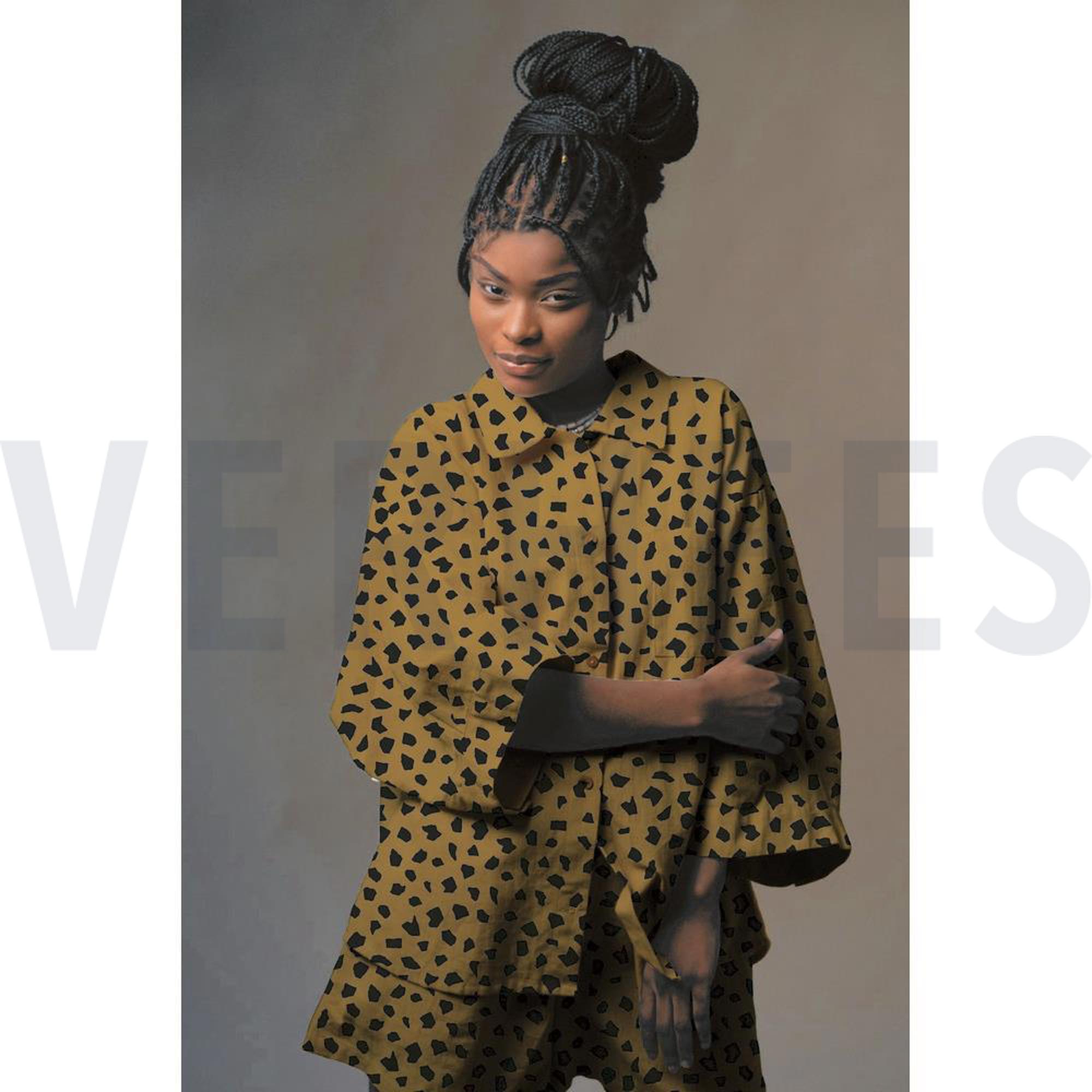 LINEN VISCOSE WASHED DOTS TAUPE (high resolution) #7