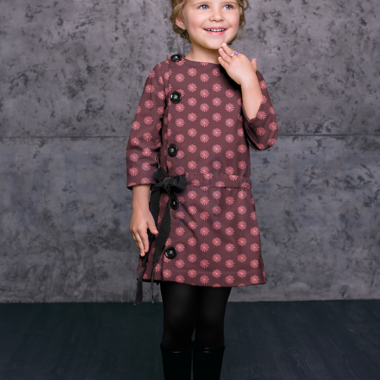 GEWASCHEN CORDUROY BLUMEN AUBERGINE #7