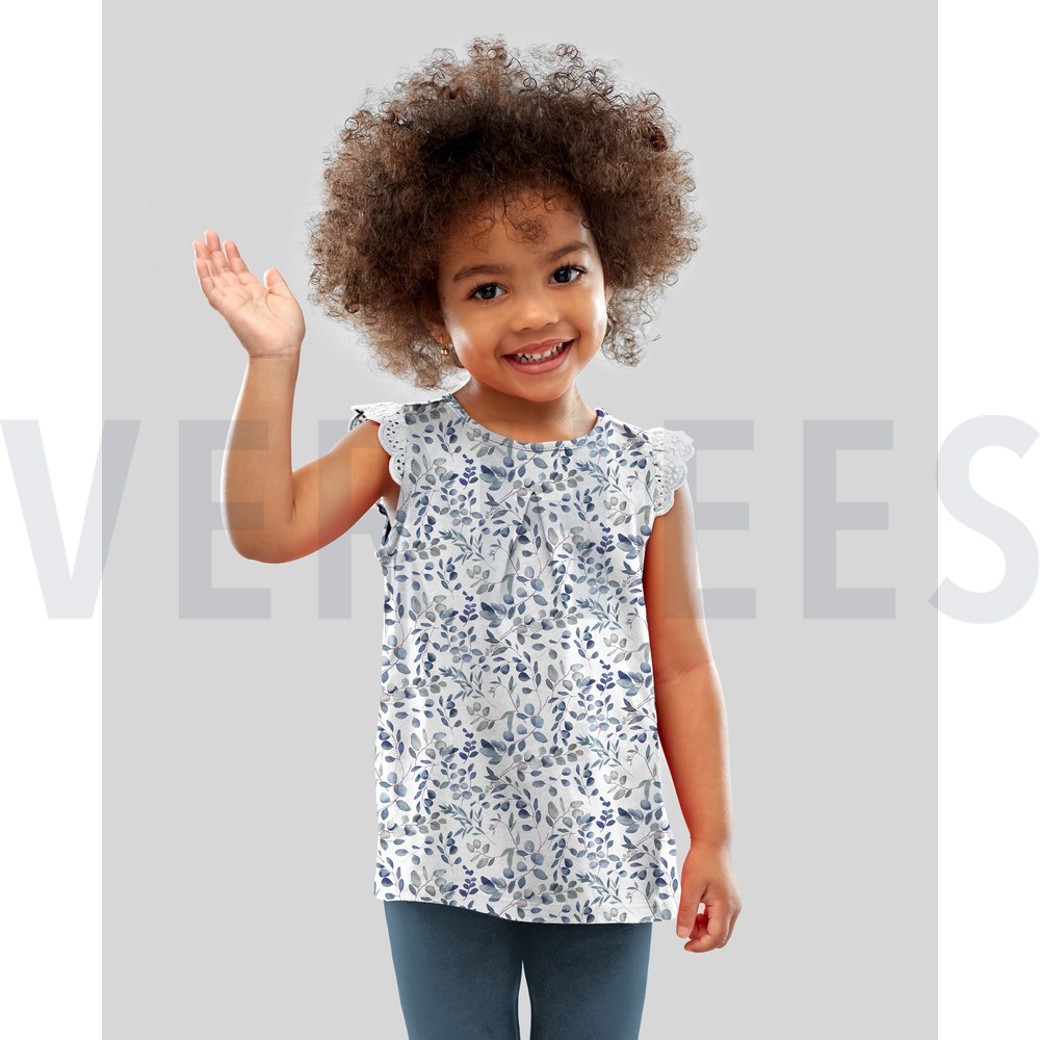 JERSEY DIGITAL EUCALYPTUS WHITE/ BRIQUE #7