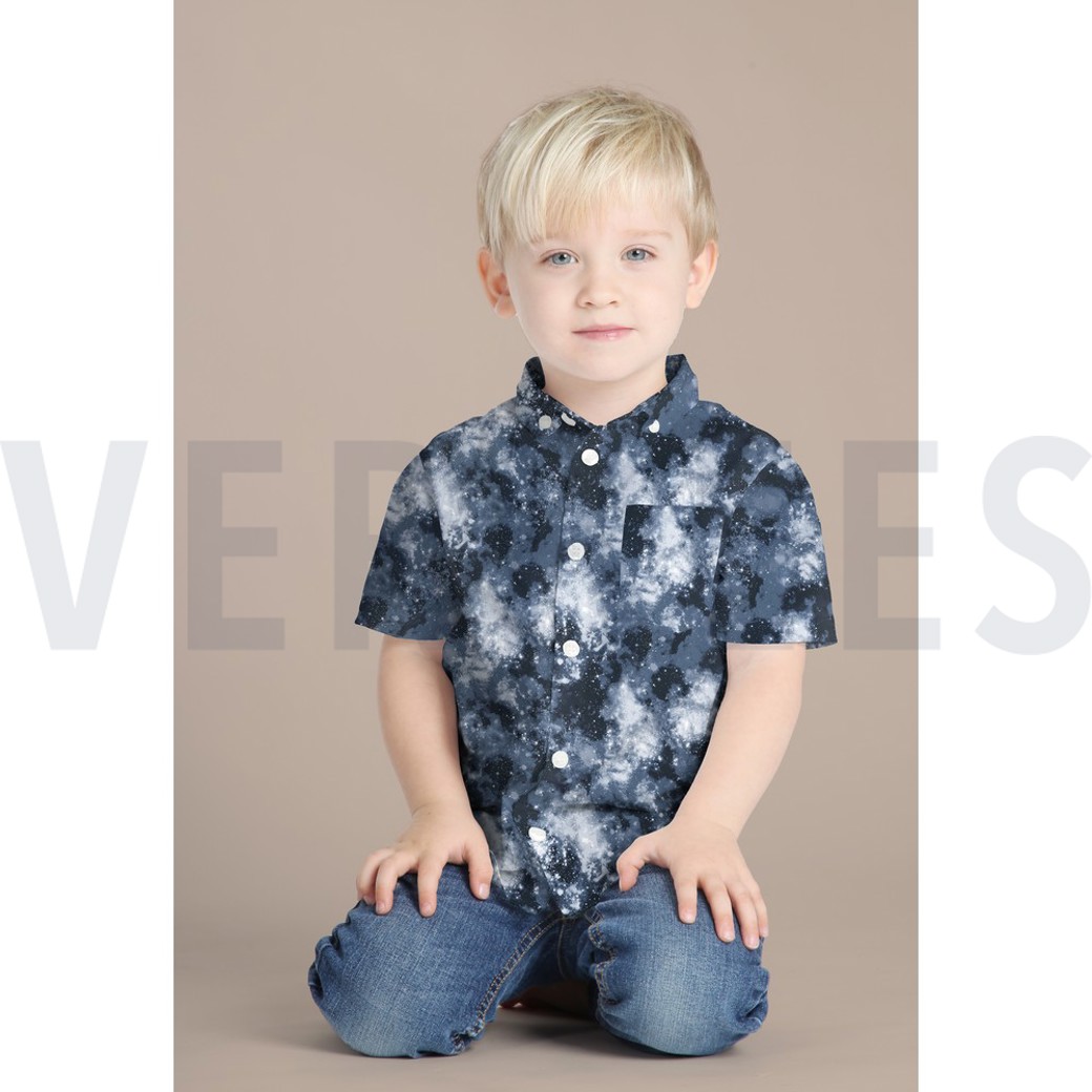 POPLIN DIGITAL SPACE DARK BROWN #7