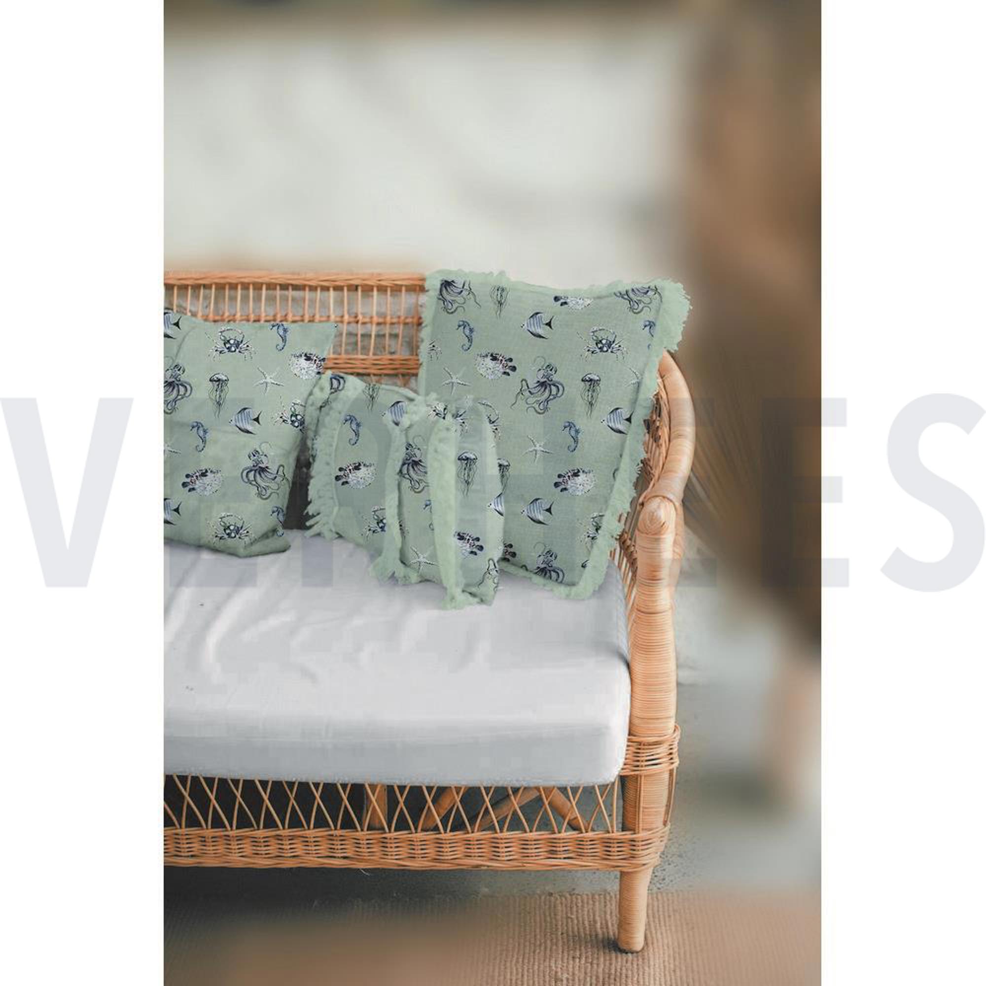 CANVAS DIGITAL UNDERWATER ANIMALS LINEN - LOOK LIGHT GREY (high resolution) #7